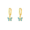 Wholesale S925 Sterling Silver Butterfly Zircon Geometric Women's Earrings