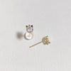 Wholesale S925 Sterling Silver Cat Cartoon Style Earrings Set With Diamonds