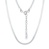 Wholesale S925 Sterling Silver Chain Blade Flat Snake Clavicle Chain Electroplated