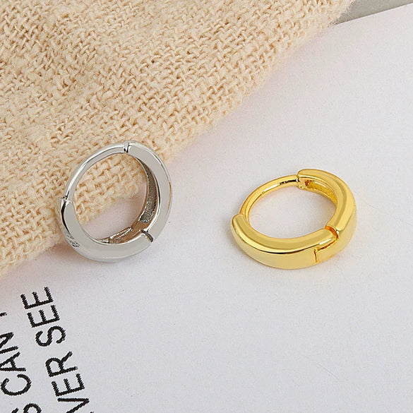 Wholesale S925 Sterling Silver Circle Earbuckle Earrings Ins Nordic Style