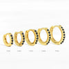Wholesale S925 Sterling Silver Circle Earrings Set With Diamonds And Turquoise Electroplated With 18K Gold Simple Geometric Style For Women