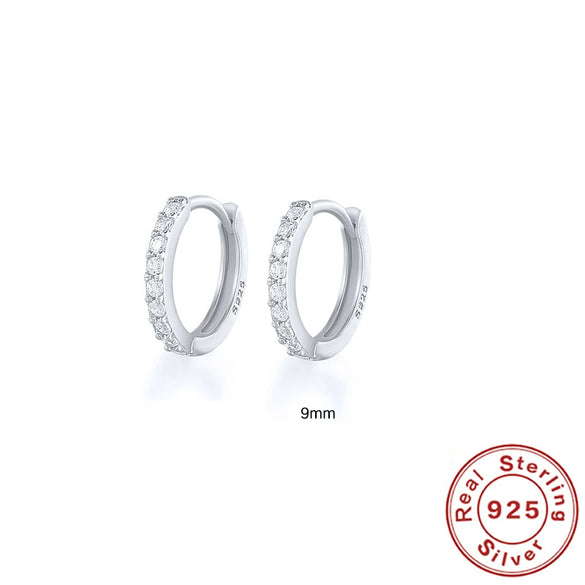 Wholesale S925 Sterling Silver Circle Earrings Set With Diamonds And Turquoise Electroplated With 18K Gold Simple Geometric Style For Women