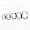 Wholesale S925 Sterling Silver Circle Earrings Set With Diamonds And Turquoise Electroplated With 18K Gold Simple Geometric Style For Women