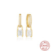 Wholesale S925 Sterling Silver Circle U Shaped Geometric Exaggerated Women's Earrings With Zircon