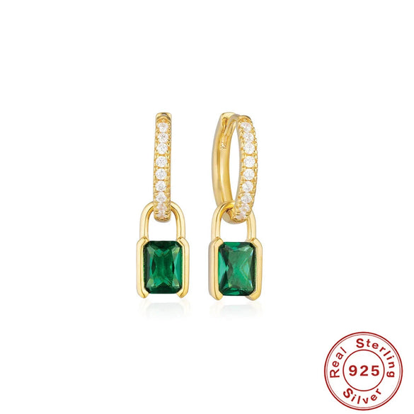 Wholesale S925 Sterling Silver Circle U Shaped Geometric Exaggerated Women's Earrings With Zircon
