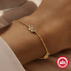 Wholesale S925 Sterling Silver Classic Bow Spacer Women's Bracelet With Geometric Pattern And Real Gold Plated Electroplating