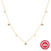 Wholesale S925 Sterling Silver Classic Devil's Eye Zircon Clavicle Necklace With Geometric Pattern And Electroplating For Women