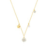 Wholesale S925 Sterling Silver Classic Five Pointed Star Pearl Zircon Necklace With Electroplating And O Chain For Women