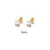 Wholesale S925 Sterling Silver Classic Four Claw Imitation Pearl Earrings For Women With Geometric Design And Electroplating