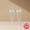 Wholesale S925 Sterling Silver Classic Four Mans Cross Drop Shape Meteor Tassel Earrings For Women With Electroplating