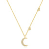 Wholesale S925 Sterling Silver Classic Geometric Moon And Fivepointed Star Clavicle Chain With Electroplating For Women