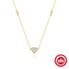 Wholesale S925 Sterling Silver Classic Love Geometric Pattern Electroplated All Match Necklace For Women