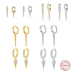 Wholesale S925 Sterling Silver Classic Personality Rivet Geometric Earrings For Cool Girls