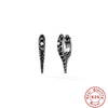 Wholesale S925 Sterling Silver Classic Personality Rivet Geometric Earrings For Cool Girls