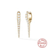 Wholesale S925 Sterling Silver Classic Personality Rivet Geometric Earrings For Cool Girls