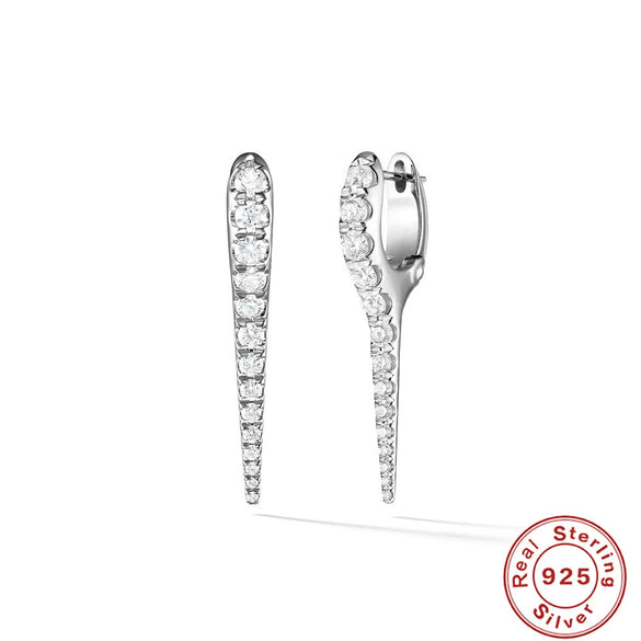 Wholesale S925 Sterling Silver Classic Personality Rivet Geometric Earrings For Cool Girls