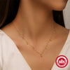 Wholesale S925 Sterling Silver Classic Round Bead Row Diamond Zircon Necklace With Geometric Pattern And Electroplating For Women