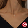 Wholesale S925 Sterling Silver Classic Single Round Diamond Collarbone Necklace For Women With Geometric Design And Electroplating Treatment