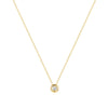 Wholesale S925 Sterling Silver Classic Single Round Diamond Collarbone Necklace For Women With Geometric Design And Electroplating Treatment