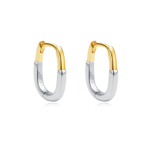 Wholesale S925 Sterling Silver Classic U Shaped Geometric Joker Earring With Electroplating For Women