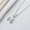 Wholesale S925 Sterling Silver Clavicle Chain With Flower Patterned Pendant And Electroplating Treatment For Female