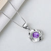 Wholesale S925 Sterling Silver Clavicle Chain With Flower Patterned Pendant And Electroplating Treatment For Female