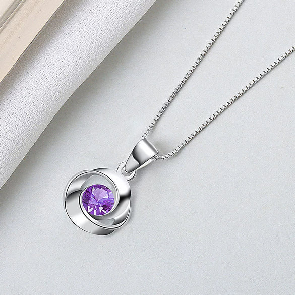 Wholesale S925 Sterling Silver Clavicle Chain With Flower Patterned Pendant And Electroplating Treatment For Female