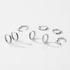 Wholesale S925 Sterling Silver Colorful Zircon Inlaid Geometric Earrings For Women