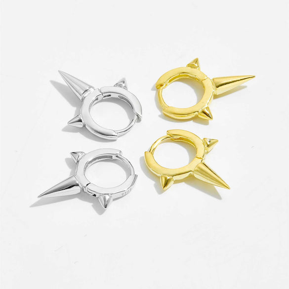 Wholesale S925 Sterling Silver Cone Hanging Earrings With Geometric Design And Luxury Style Platinum Or 18K Gold Electroplated