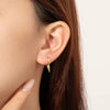 Wholesale S925 Sterling Silver Cone Hanging Earrings With Geometric Design And Luxury Style Platinum Or 18K Gold Electroplated