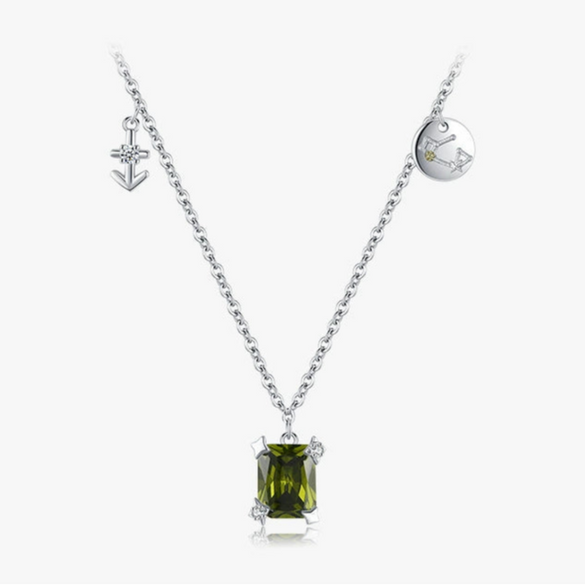 Wholesale S925 Sterling Silver Constellation Sagittarius Simple Cross Chain Clavicle Necklace For Women
