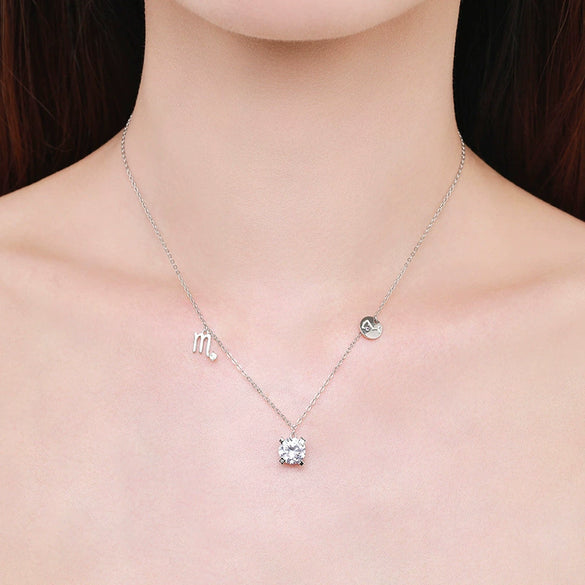 Wholesale S925 Sterling Silver Constellation Scorpio Inlaid Zircon Clavicle Chain For Women Simple Style