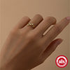 Wholesale S925 Sterling Silver Creative Star Open Ring For Women With Diamond Encrustation And Electroplating