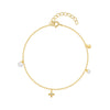 Wholesale S925 Sterling Silver Cross Diamond Pearl Light Luxury Geometric Bracelet With Real Gold Electroplating For Women