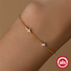 Wholesale S925 Sterling Silver Cross Diamondencrusted Geometric Fashion Bracelet With Electroplating For Women