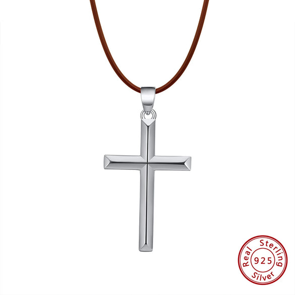 Wholesale S925 Sterling Silver Cross Hiphop Jewelry With Electroplating And Geometric Design