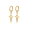 Wholesale S925 Sterling Silver Cross Star Geometric Earrings Electroplated For Women