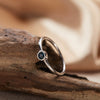 Wholesale S925 Sterling Silver Crystal Geometric December Birthday Stone Ring Set With Gems For Women