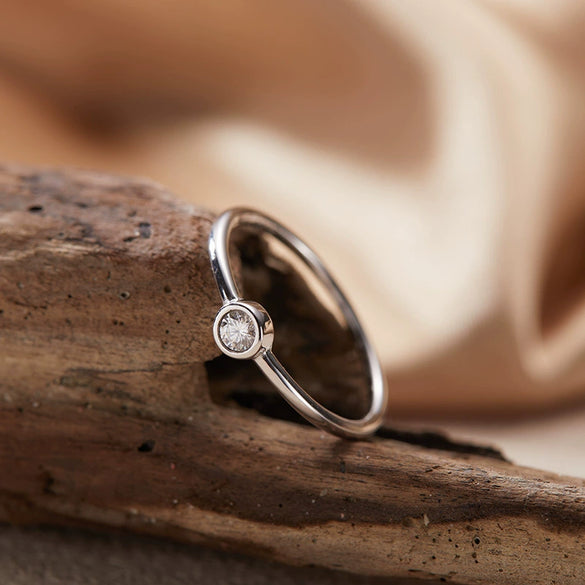 Wholesale S925 Sterling Silver Crystal Geometric December Birthday Stone Ring Set With Gems For Women