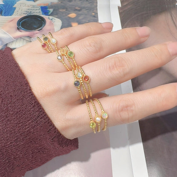 Wholesale S925 Sterling Silver Crystal Ring With Flower And Leaf Pattern Set With Gems For Women
