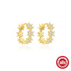 Wholesale S925 Sterling Silver Cut Out Butterfly Heart Geometric Earrings For Women With Electroplating