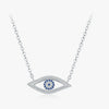 Wholesale S925 Sterling Silver Cut Out Eye Light Luxury Clavicle Necklace For Women With Electroplating