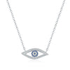 Wholesale S925 Sterling Silver Cut Out Eye Light Luxury Clavicle Necklace For Women With Electroplating