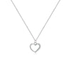 Wholesale S925 Sterling Silver Cut Out Heart Shaped Necklace And Earrings With Electroplating Cool Design Regular Chain