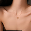 Wholesale S925 Sterling Silver Cut Out Heart Shaped Necklace And Earrings With Electroplating Cool Design Regular Chain
