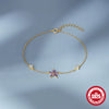 Wholesale S925 Sterling Silver Cute Flower Geometric Simple Design Electroplated Gold Plated Women's Bracelet