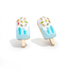 Wholesale S925 Sterling Silver Cute Ice Cream Popsicle Earrings With Geometric Design And Electroplating