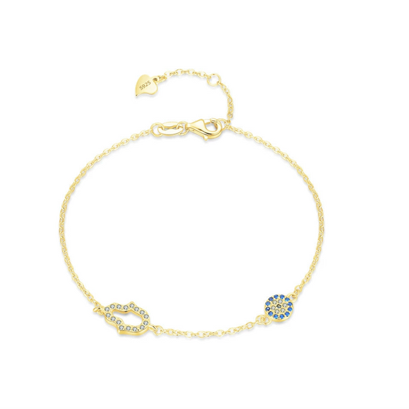 Wholesale S925 Sterling Silver Cute Micro Inlaid Gourd Eye Bracelet For Women