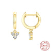 Wholesale S925 Sterling Silver Dagger Cross Devil's Eye Star Moon Pendant Earrings With Geometric Design For Women