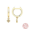 Wholesale S925 Sterling Silver Dagger Cross Devil's Eye Star Moon Pendant Earrings With Geometric Design For Women